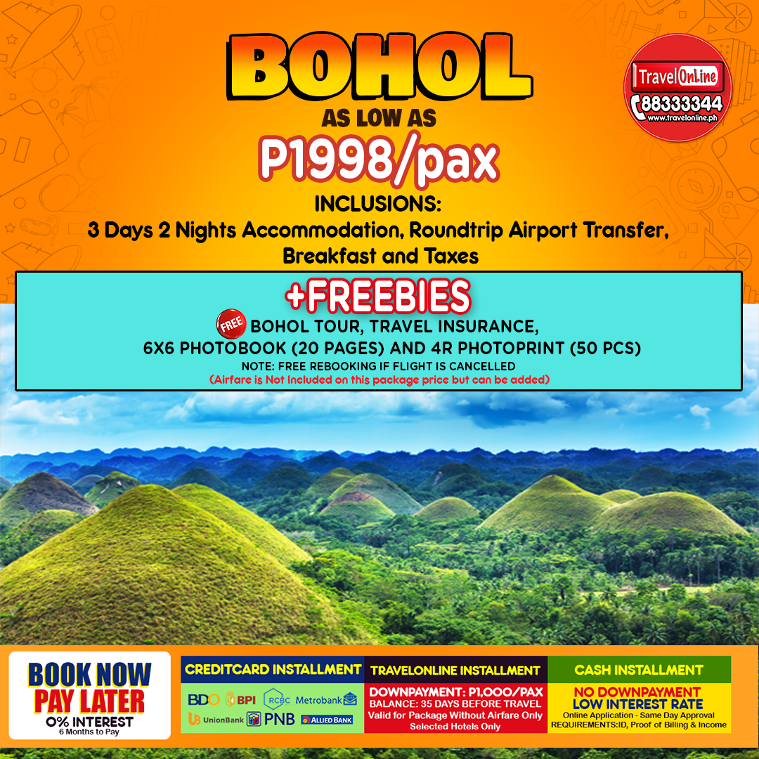 Travelonline Philippines Travel Agency Bohol Packages