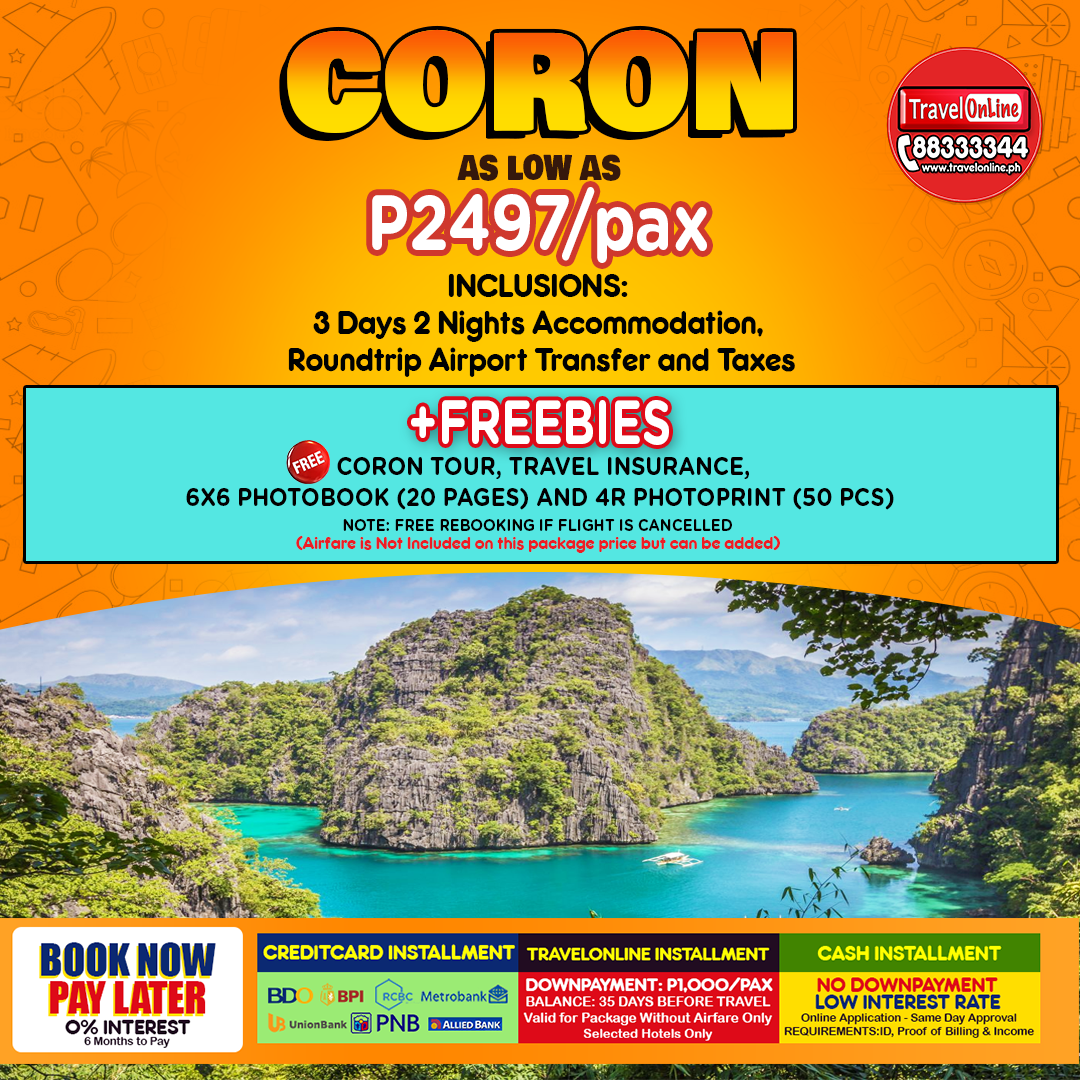 Travelonline Philippines Travel Coron Packages