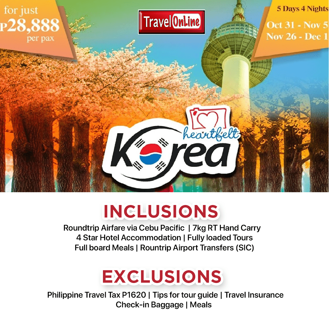 tour packages from philippines to south korea