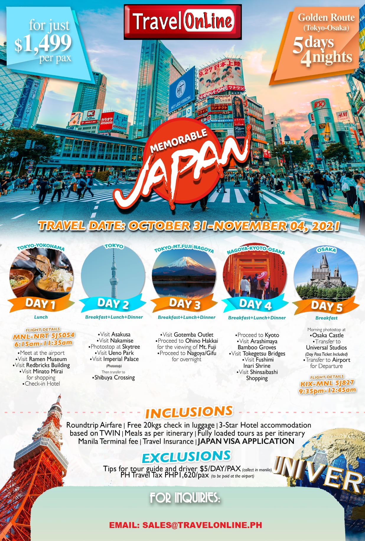 japan tour guide price
