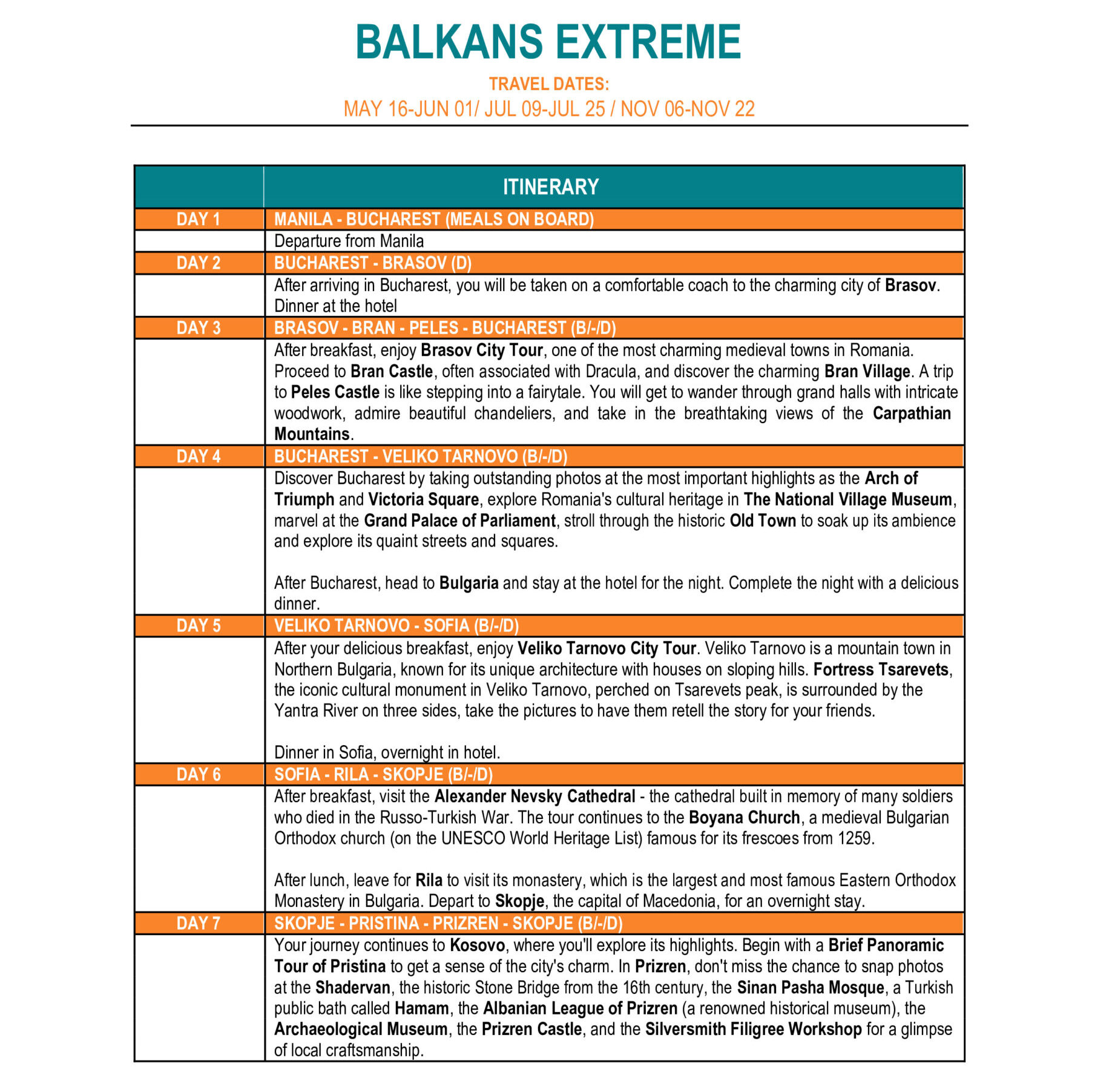 BALKANS ALL IN PACKAGES FROM PHILIPPINES - TravelOnline Philippines