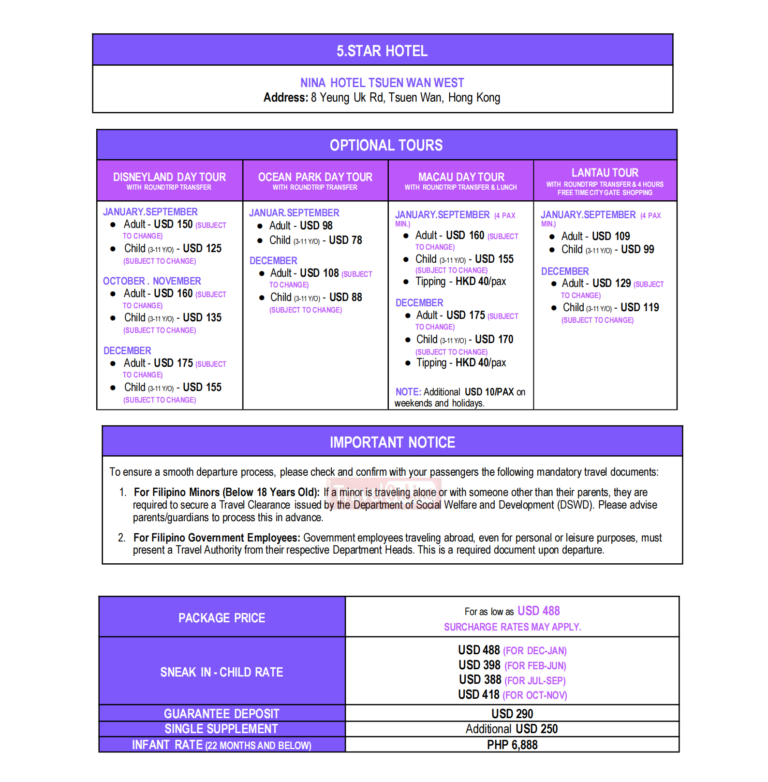 Hong Kong China All In Packages from Manila Philippines as low as ₱13K ...