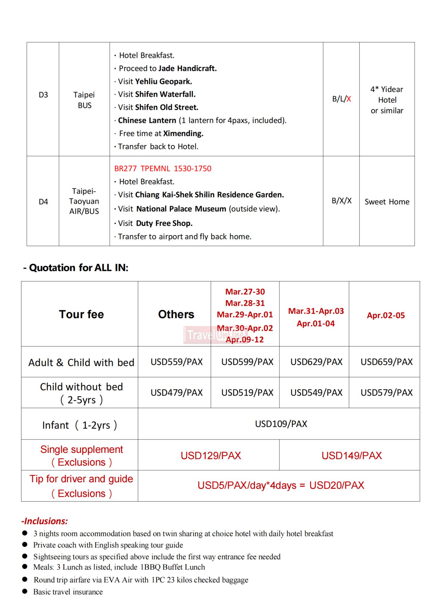 Taiwan All-In Packages from the Philippines – As Low as ₱26k/Pax ...